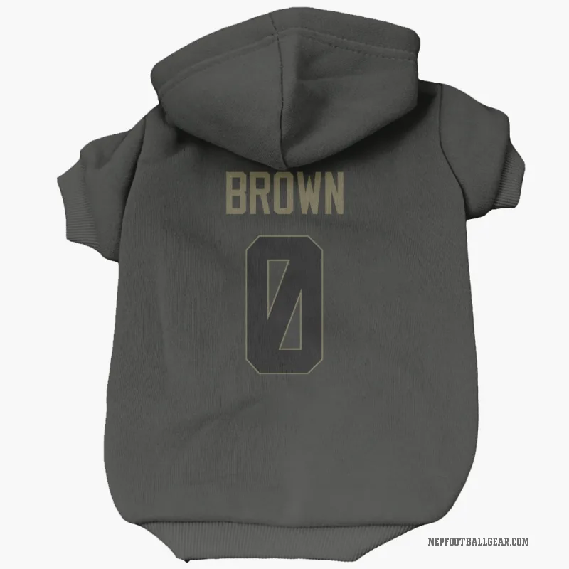 A.J. Brown  Black New England Patriots  Service Cat & Dog Pet Hoodie