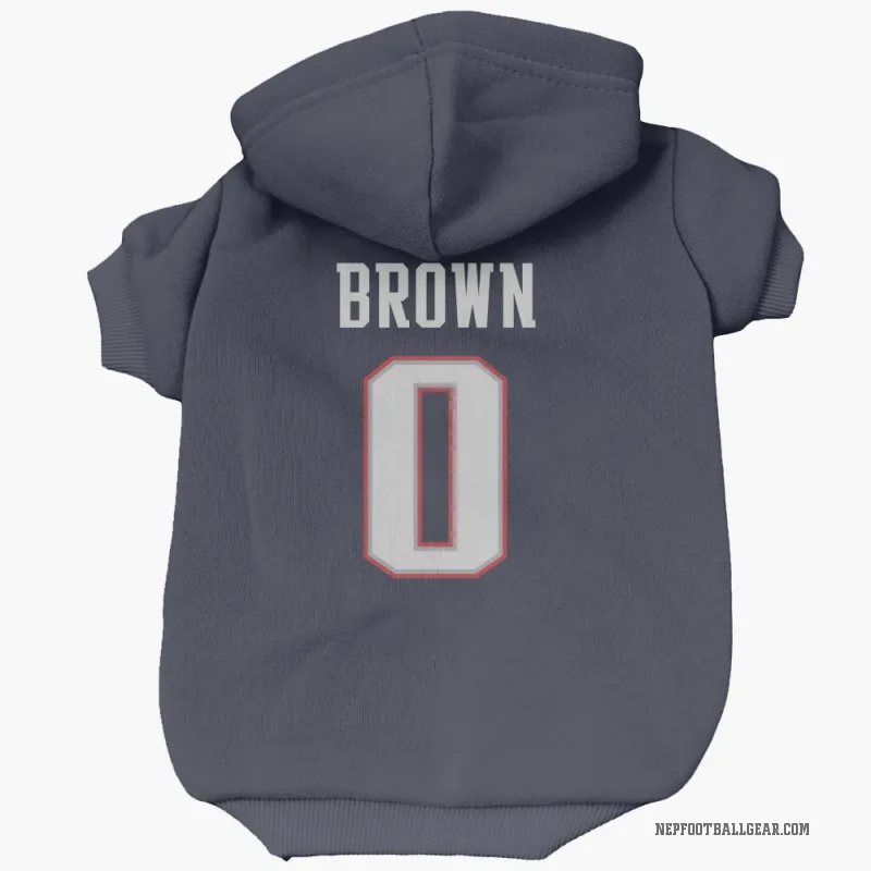 A.J. Brown  Navy New England Patriots  Cat & Dog Pet Hoodie