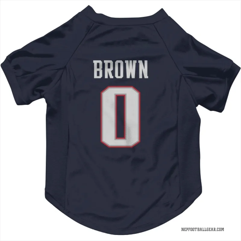 A.J. Brown  Navy New England Patriots  Cat & Dog Pet Jersey