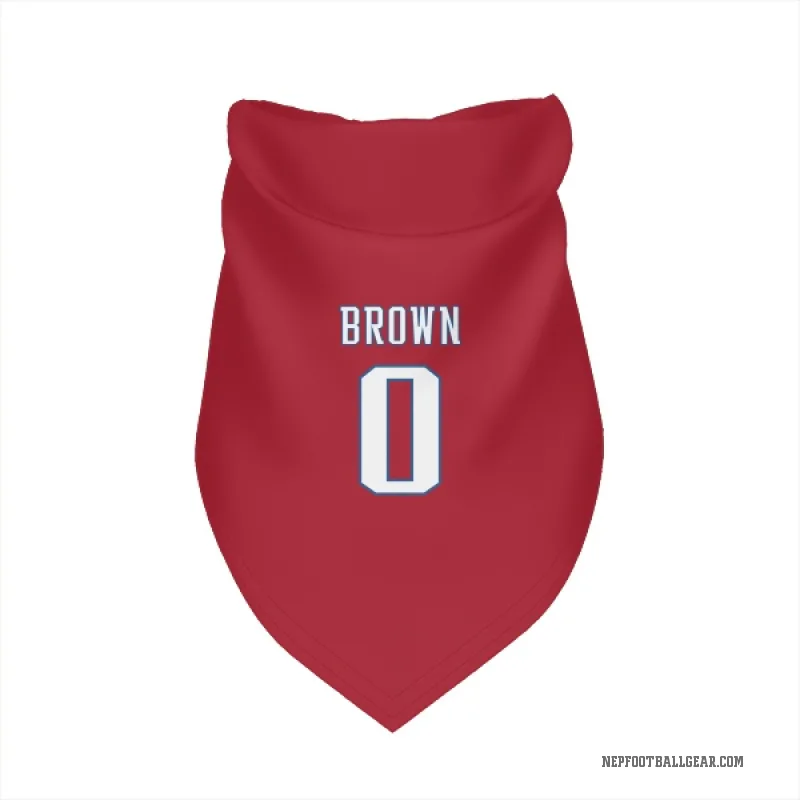 A.J. Brown  Red New England Patriots  Cat & Dog Pet Bandana