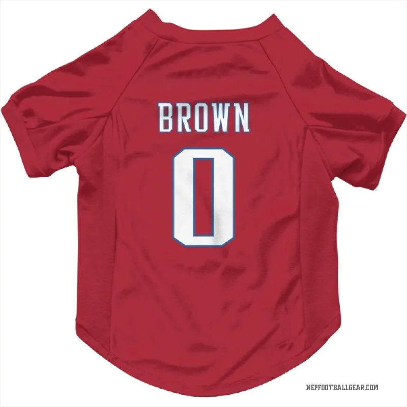 A.J. Brown  Red New England Patriots  Cat & Dog Pet Jersey