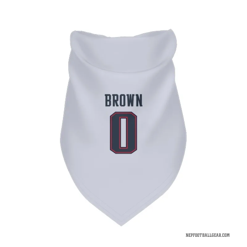A.J. Brown  White New England Patriots  Cat & Dog Pet Bandana