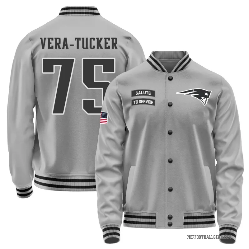 Alijah Vera-Tucker Youth Gray New England Patriots Salute to Service Performance Jacket