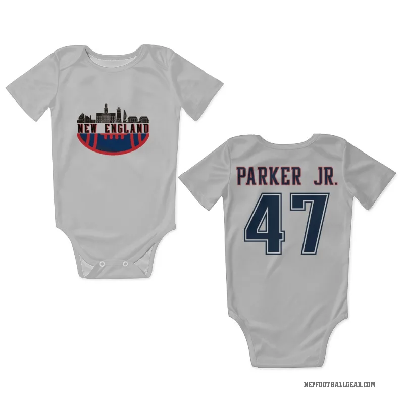 Andrew Parker Jr.  White New England Patriots  Fade Newborn & Infant Bodysuit