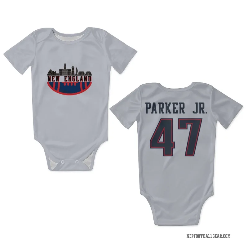 Andrew Parker Jr.  White New England Patriots  Newborn & Infant Bodysuit