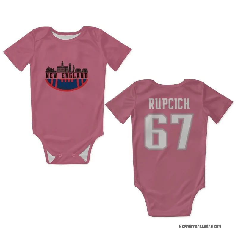 Andrew Rupcich  Pink New England Patriots  Newborn & Infant Bodysuit