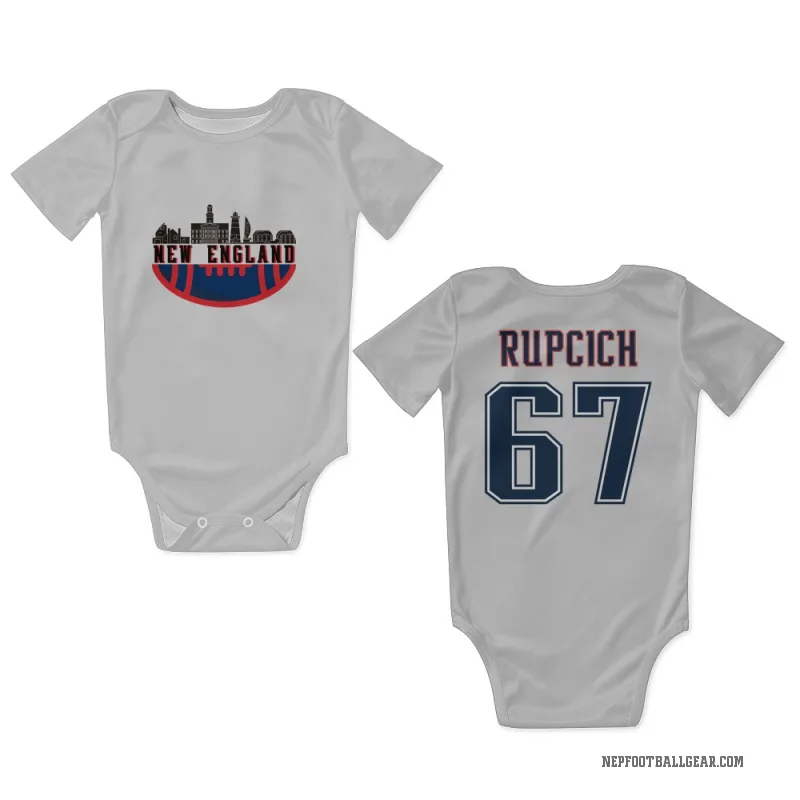 Andrew Rupcich  White New England Patriots  Fade Newborn & Infant Bodysuit