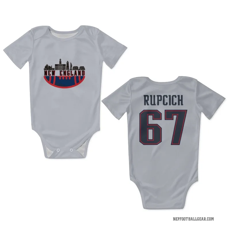 Andrew Rupcich  White New England Patriots  Newborn & Infant Bodysuit