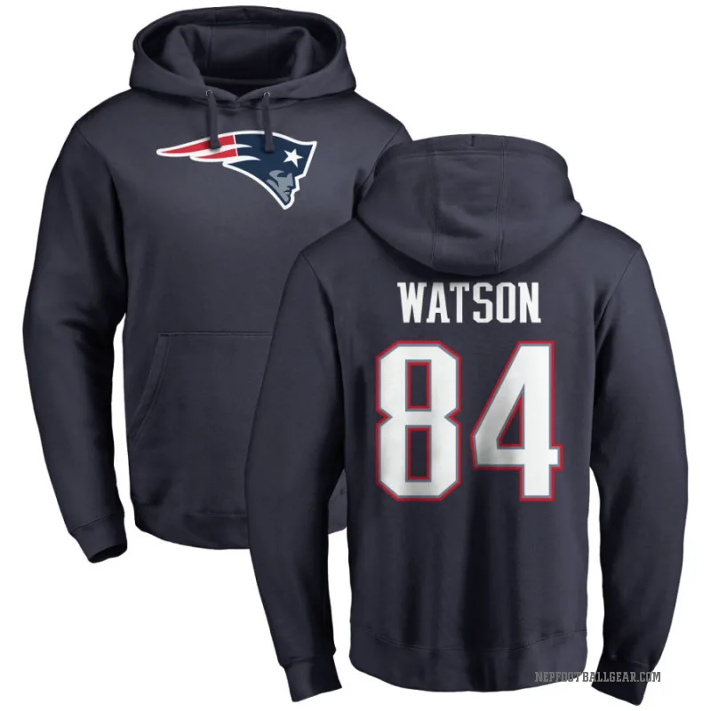 Benjamin Watson Men's Navy New England Patriots Pro Line Logo Pullover Hoodie