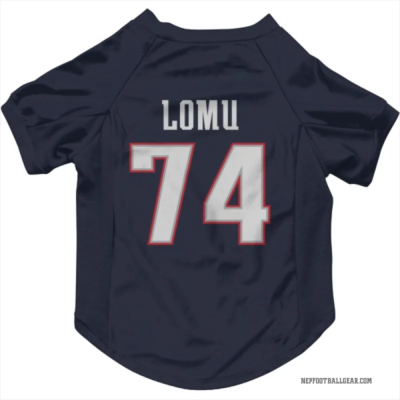 Caleb Lomu  Navy New England Patriots  Cat & Dog Pet Jersey