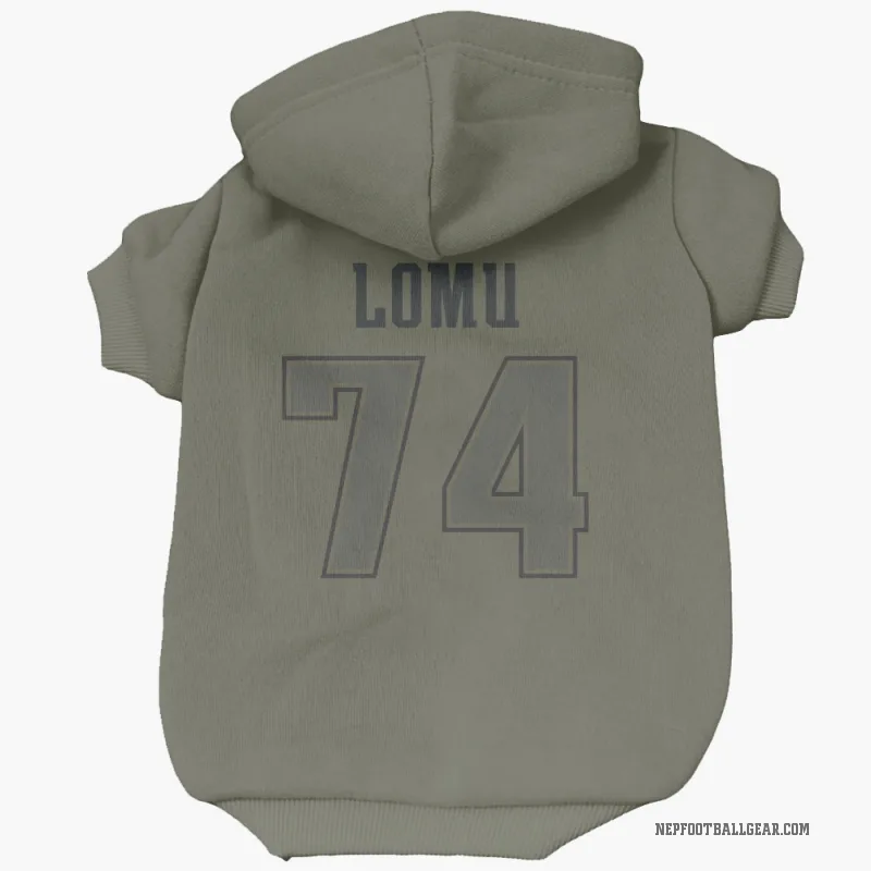Caleb Lomu  Olive New England Patriots  Cat & Dog Pet Hoodie