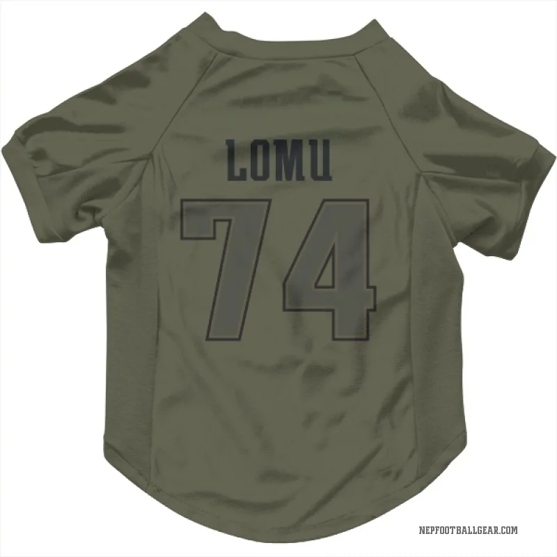 Caleb Lomu  Olive New England Patriots  Cat & Dog Pet Jersey