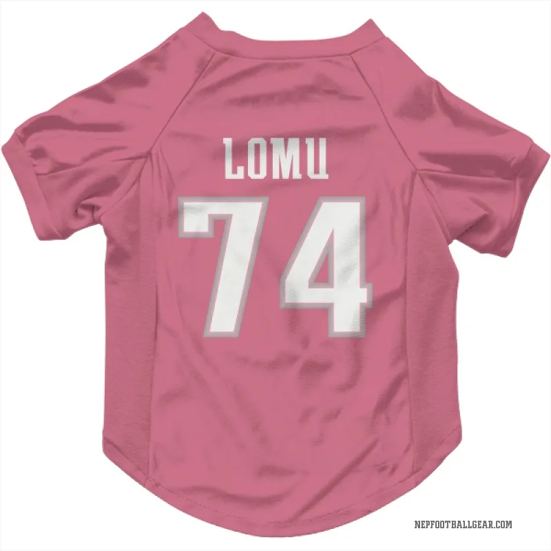 Caleb Lomu  Pink New England Patriots  Cat & Dog Pet Jersey