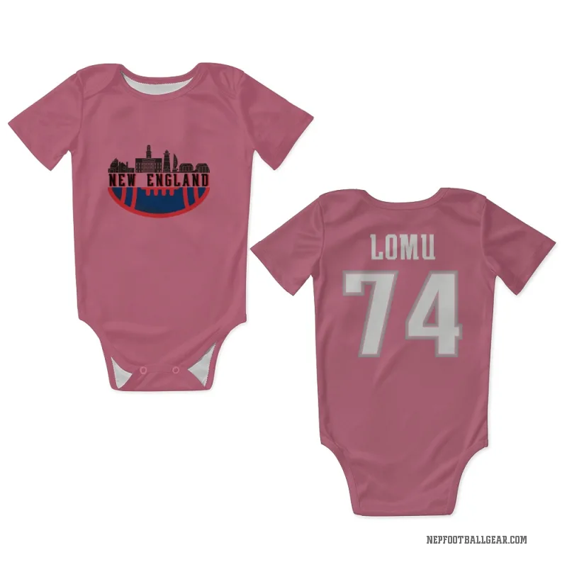 Caleb Lomu  Pink New England Patriots  Newborn & Infant Bodysuit