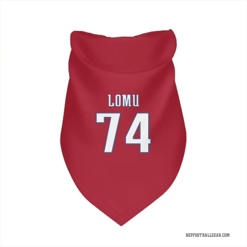 Caleb Lomu  Red New England Patriots  Cat & Dog Pet Bandana
