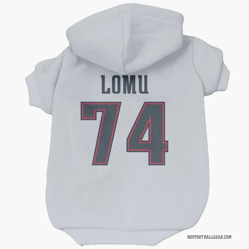 Caleb Lomu  White New England Patriots  Cat & Dog Pet Hoodie