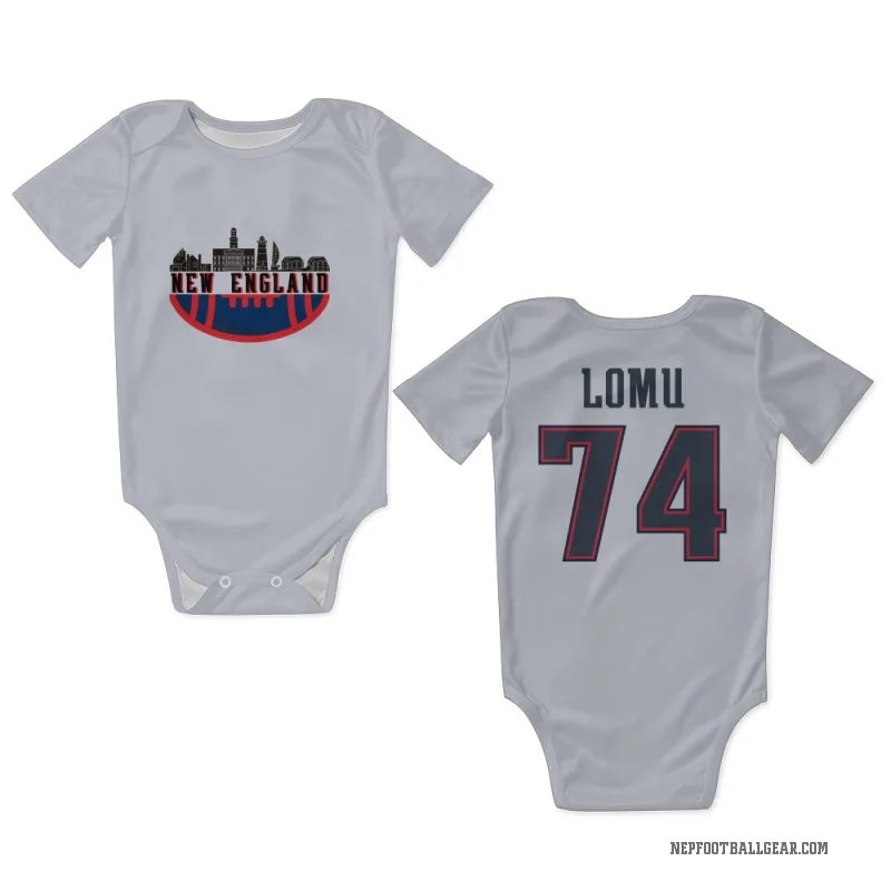 Caleb Lomu  White New England Patriots  Newborn & Infant Bodysuit