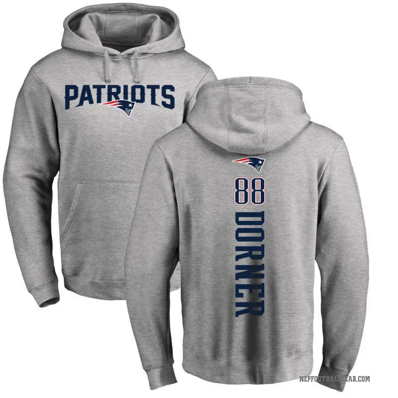Cameron Dorner Men's New England Patriots Pro Line Ash Backer Pullover Hoodie