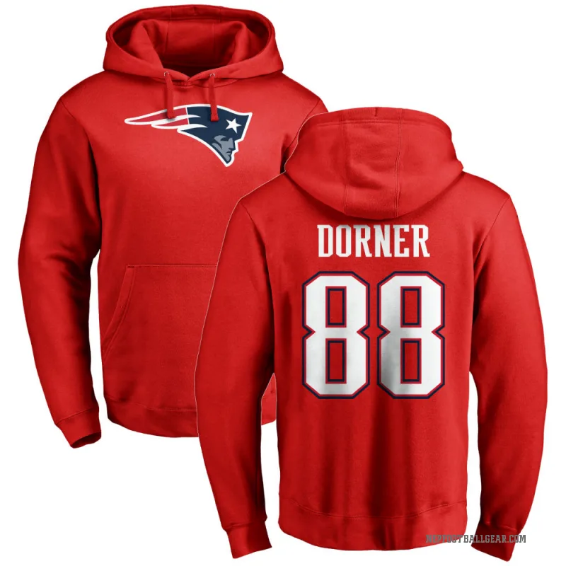 Cameron Dorner Men's Red New England Patriots Pro Line Logo Pullover Hoodie