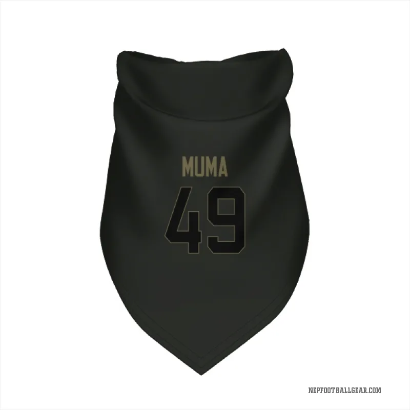 Chad Muma  Black New England Patriots  Service Cat & Dog Pet Bandana