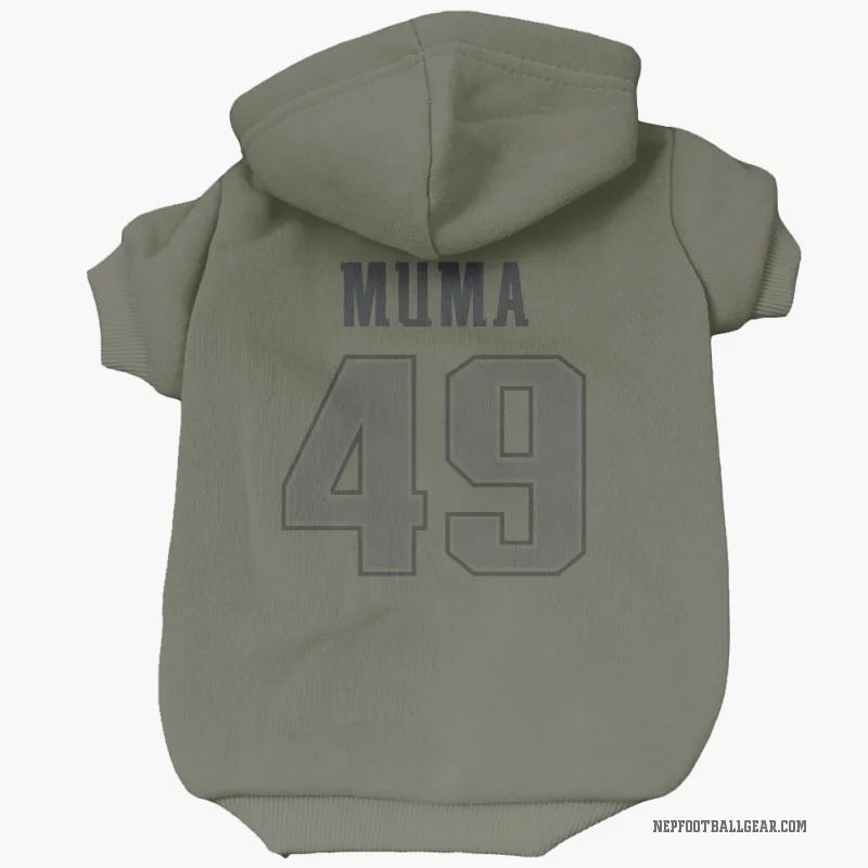 Chad Muma  Olive New England Patriots  Cat & Dog Pet Hoodie