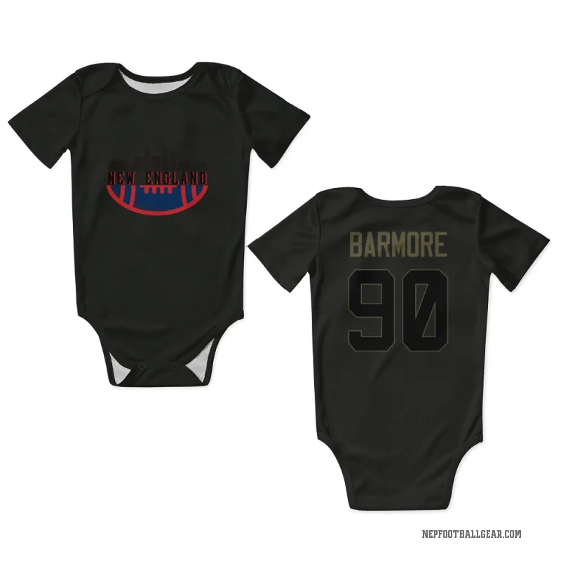 Christian Barmore Black New England Patriots Service Newborn & Infant Bodysuit
