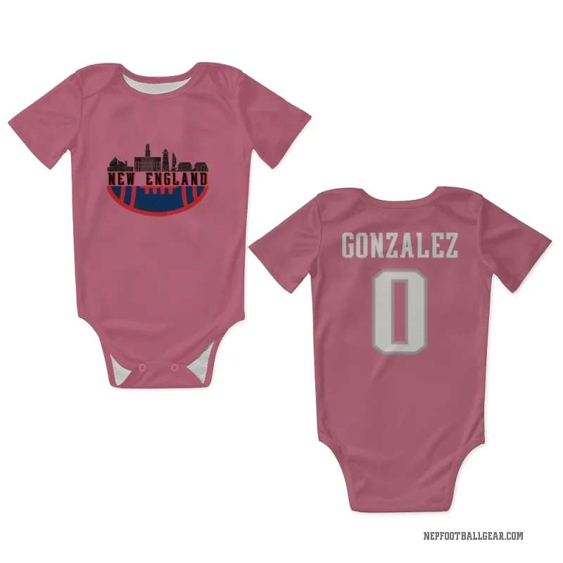 Christian Gonzalez  Pink New England Patriots  Newborn & Infant Bodysuit
