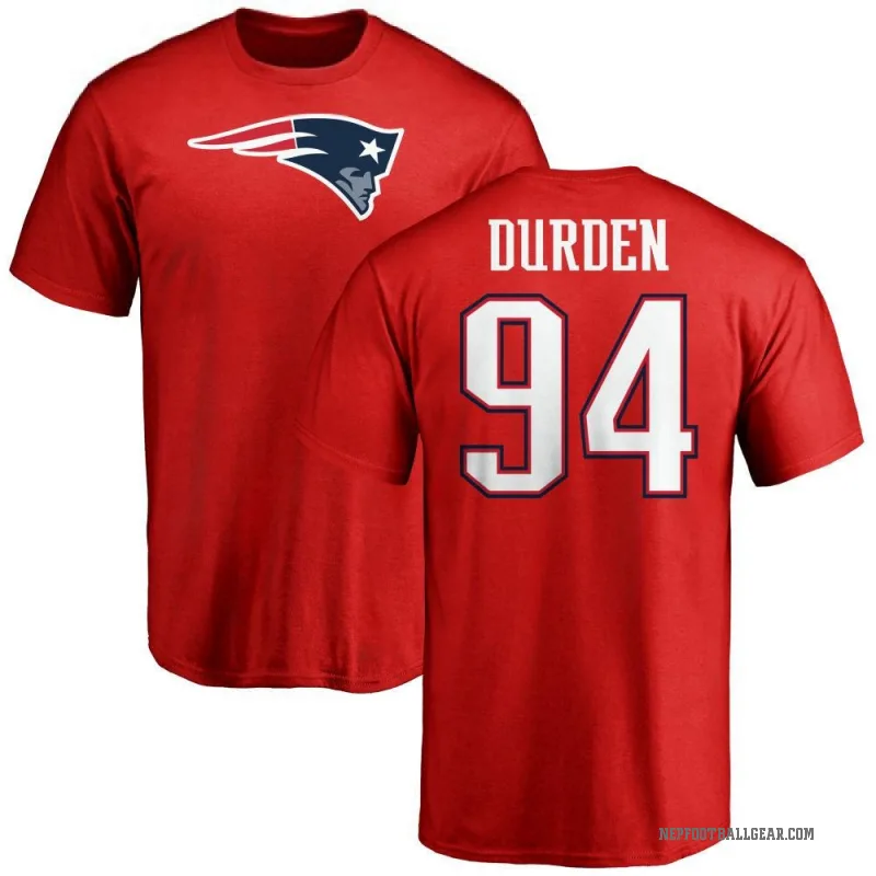 Cory Durden Men's Red New England Patriots Logo T-Shirt -