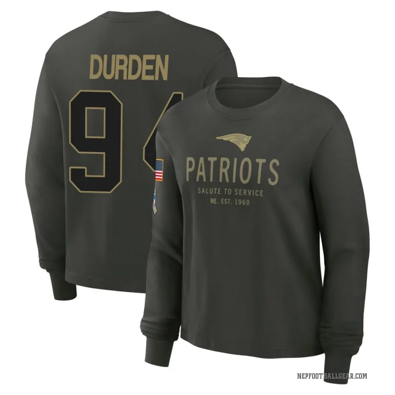 Cory Durden Women's Green New England Patriots Dark/ 2025 Salute to Service Sideline Long Sleeve T-Shirt