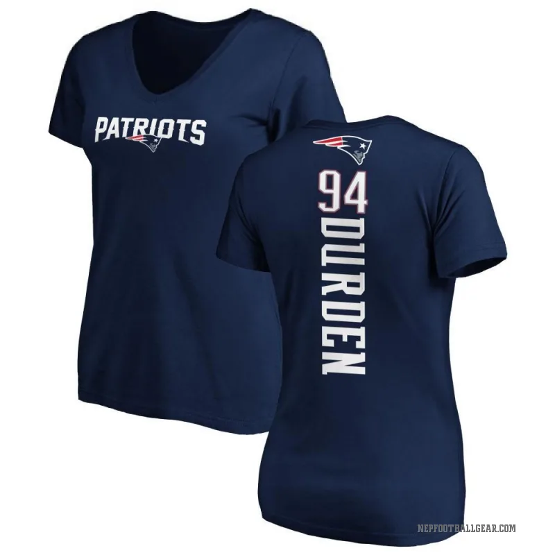 Cory Durden Women's Navy New England Patriots Backer Slim Fit T-Shirt -