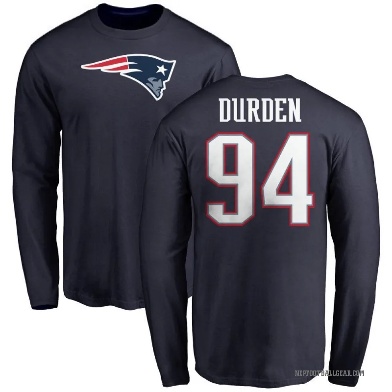 Cory Durden Youth Navy New England Patriots Logo Long Sleeve T-Shirt -