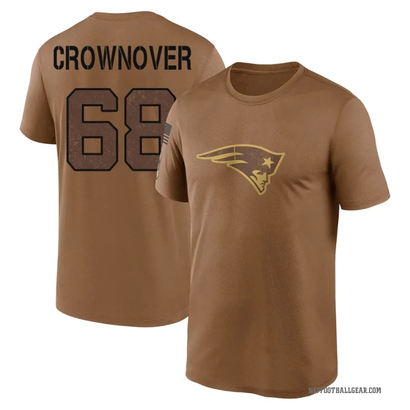 Dametrious Crownover Men's Brown New England Patriots 2023 Salute To Service Performance T-Shirt