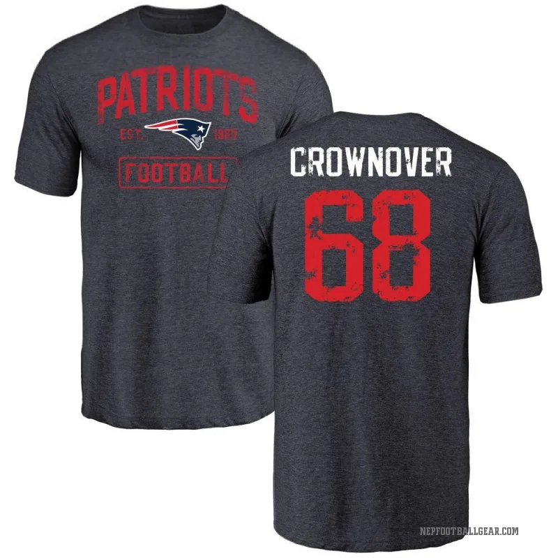 Dametrious Crownover Men's Navy New England Patriots Distressed T-Shirt