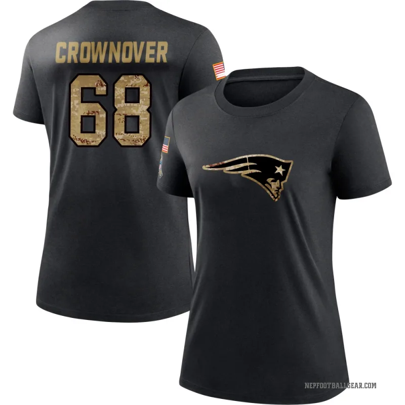Dametrious Crownover Women's Black New England Patriots 2020 Salute To Service Performance T-Shirt