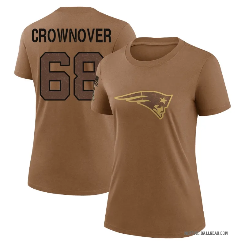 Dametrious Crownover Women's Brown New England Patriots 2023 Salute To Service Performance T-Shirt