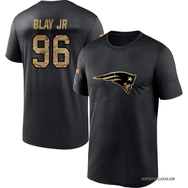 David Blay Jr. Men's Black New England Patriots 2020 Salute To Service Performance T-Shirt