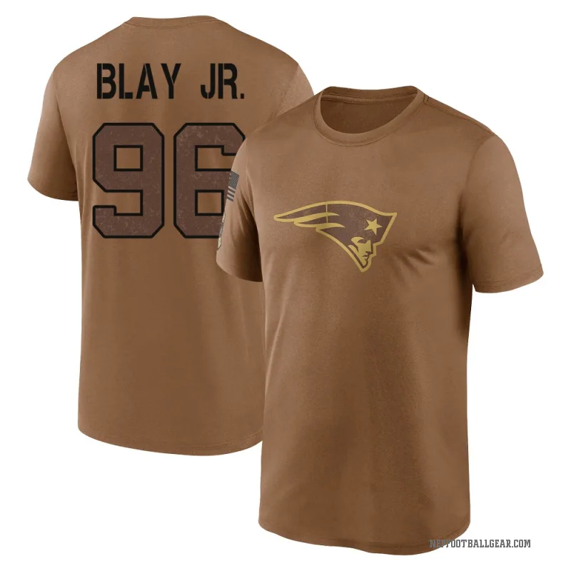 David Blay Jr. Men's Brown New England Patriots 2023 Salute To Service Performance T-Shirt