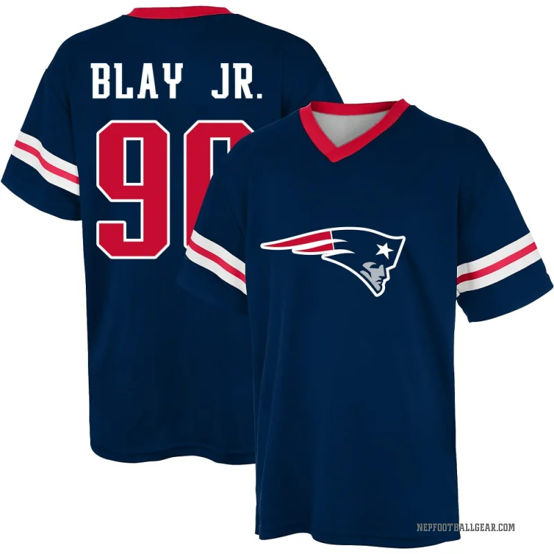 David Blay Jr. Men's Navy New England Patriots Game Day V-Neck T-Shirt