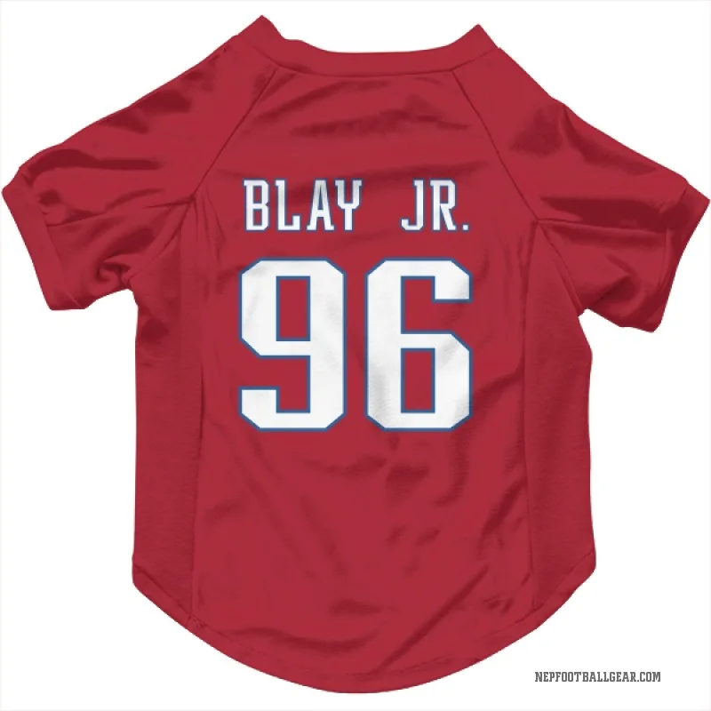 David Blay Jr.  Red New England Patriots  Cat & Dog Pet Jersey