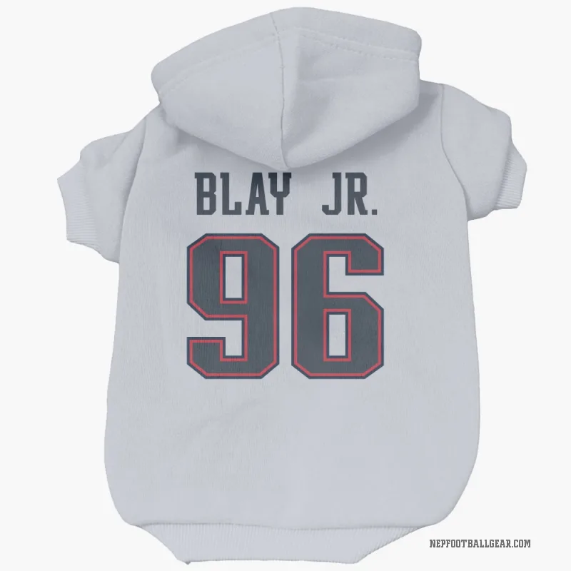 David Blay Jr.  White New England Patriots  Cat & Dog Pet Hoodie