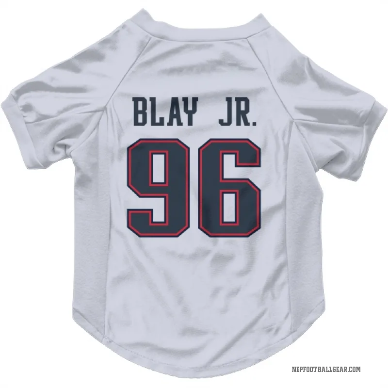 David Blay Jr.  White New England Patriots  Cat & Dog Pet Jersey