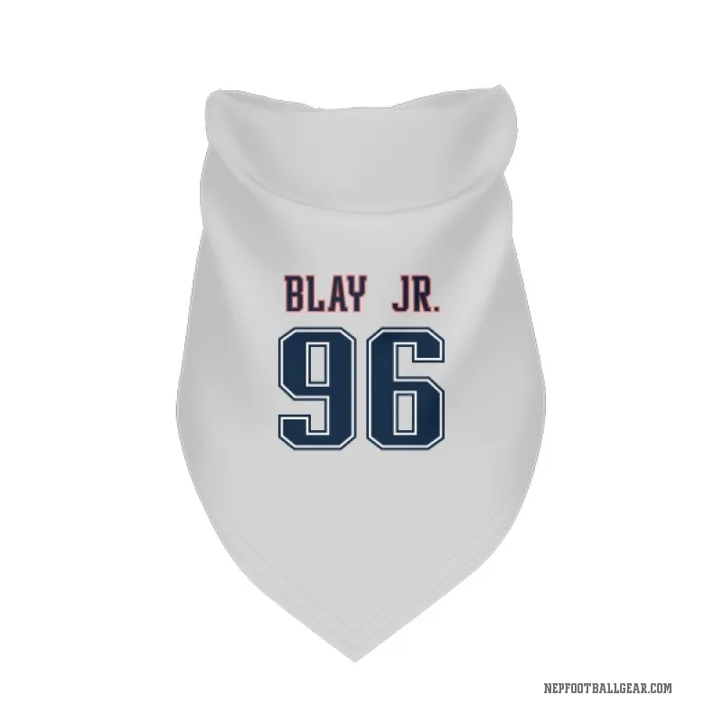 David Blay Jr.  White New England Patriots  Fade Cat & Dog Pet Bandana