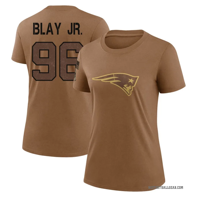 David Blay Jr. Women's Brown New England Patriots 2023 Salute To Service Performance T-Shirt