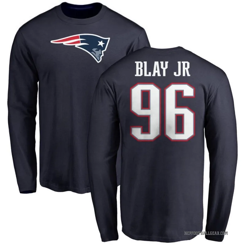 David Blay Jr. Youth Navy New England Patriots Logo Long Sleeve T-Shirt -