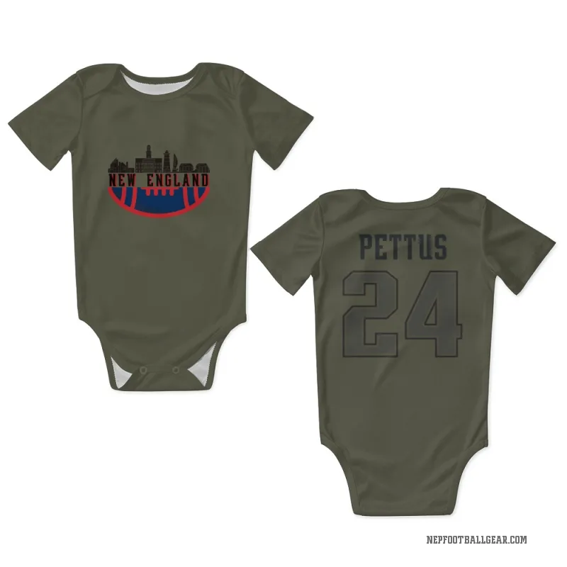 Dell Pettus  Olive New England Patriots  Newborn & Infant Bodysuit