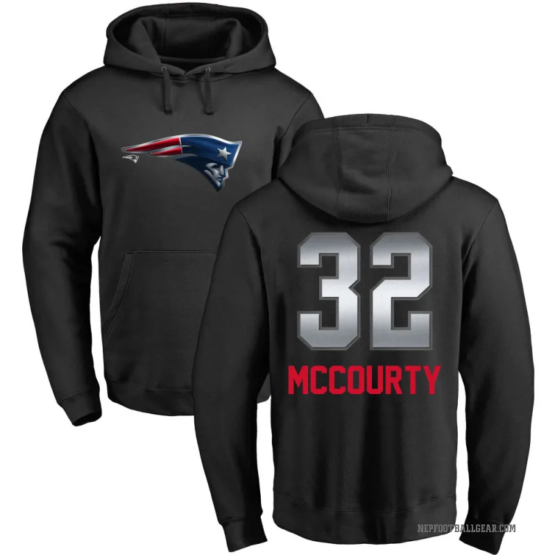 Devin McCourty Men's Black New England Patriots Midnight Mascot Pullover Hoodie