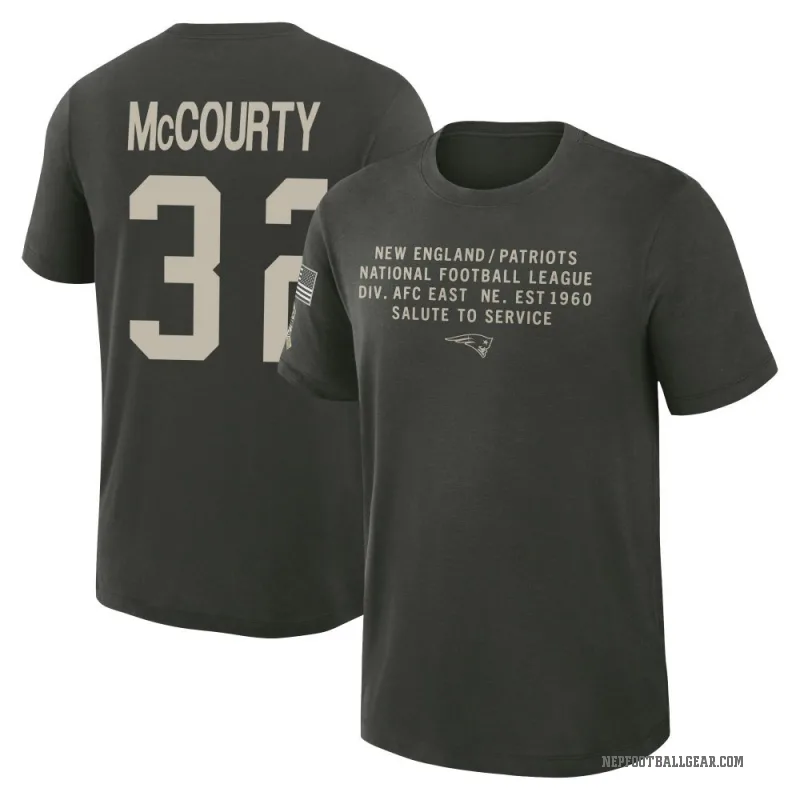 Devin McCourty Men's Green New England Patriots Dark/ 2025 Salute to Service Sideline Slub T-Shirt