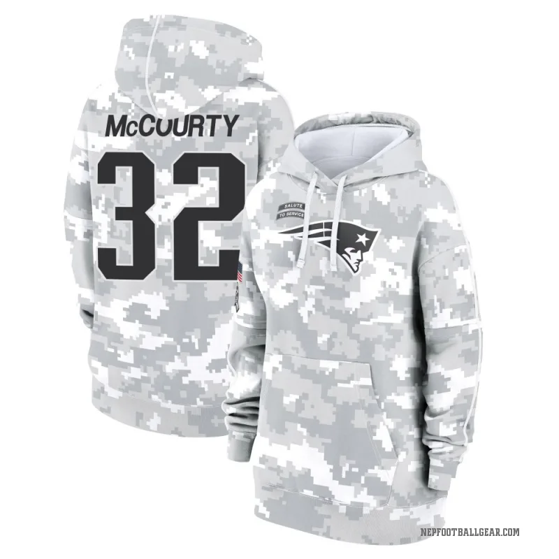 Devin McCourty Women's Camo New England Patriots Arctic 2024 Salute to Service Club Fleece Pullover Hoodie