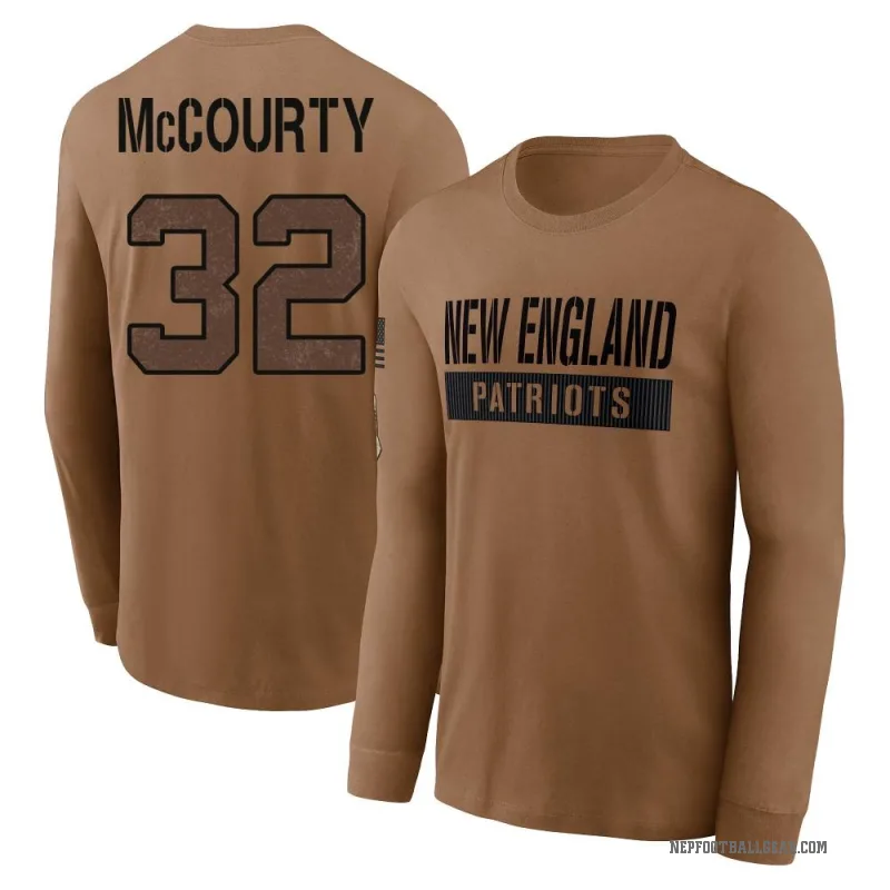 Devin McCourty Youth Brown New England Patriots 2023 Salute To Service Long Sleeve T-Shirt