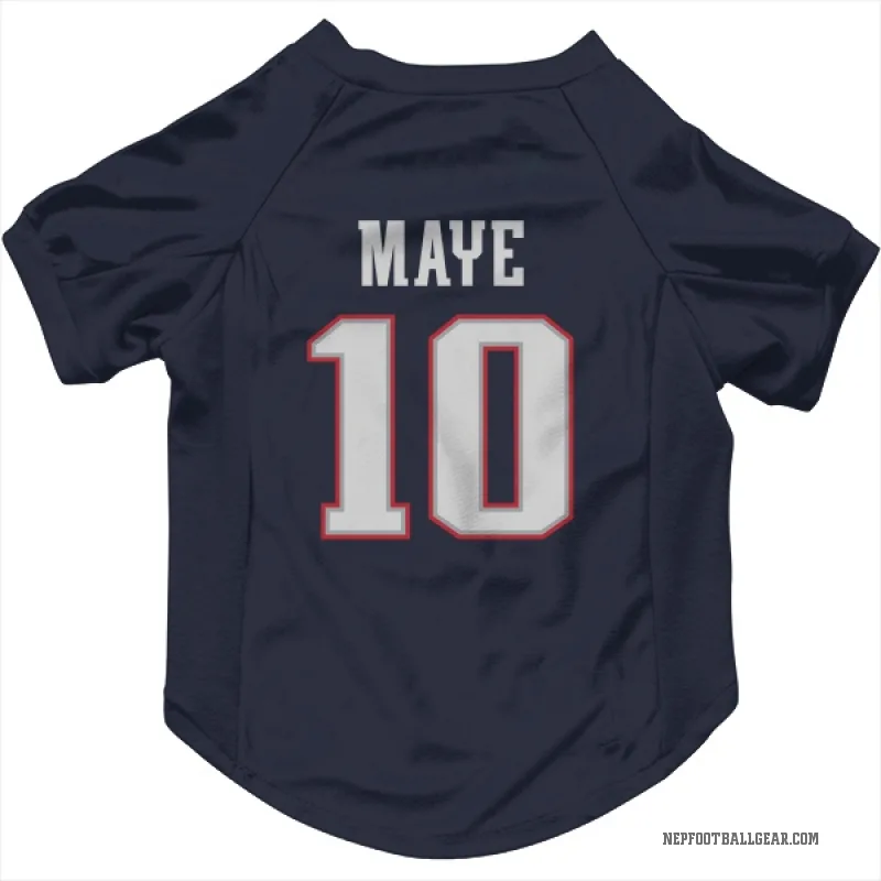 Drake Maye  Navy New England Patriots  Cat & Dog Pet Jersey